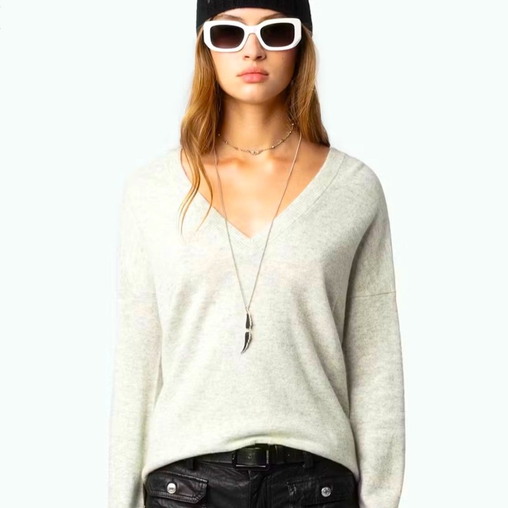 Zadig & Voltaire Vivi Patch cashmere sweater, NWOT, size L